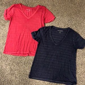 2 Lucky Brand stripes t shirts size medium